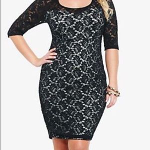 Torrid lace bodycon dress